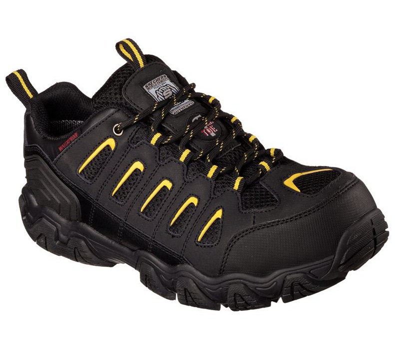 Skechers Blais St - Mens Work Boots Black/Yellow [AU-BK1749]